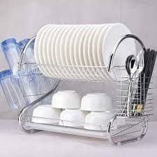 2 Layer Stainless Steel Dish Rack 16"